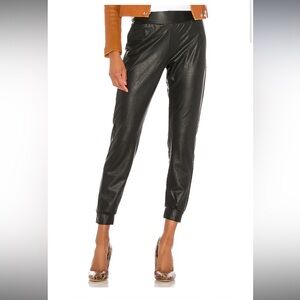 NWT Commando Faux Leather Jogger in Black